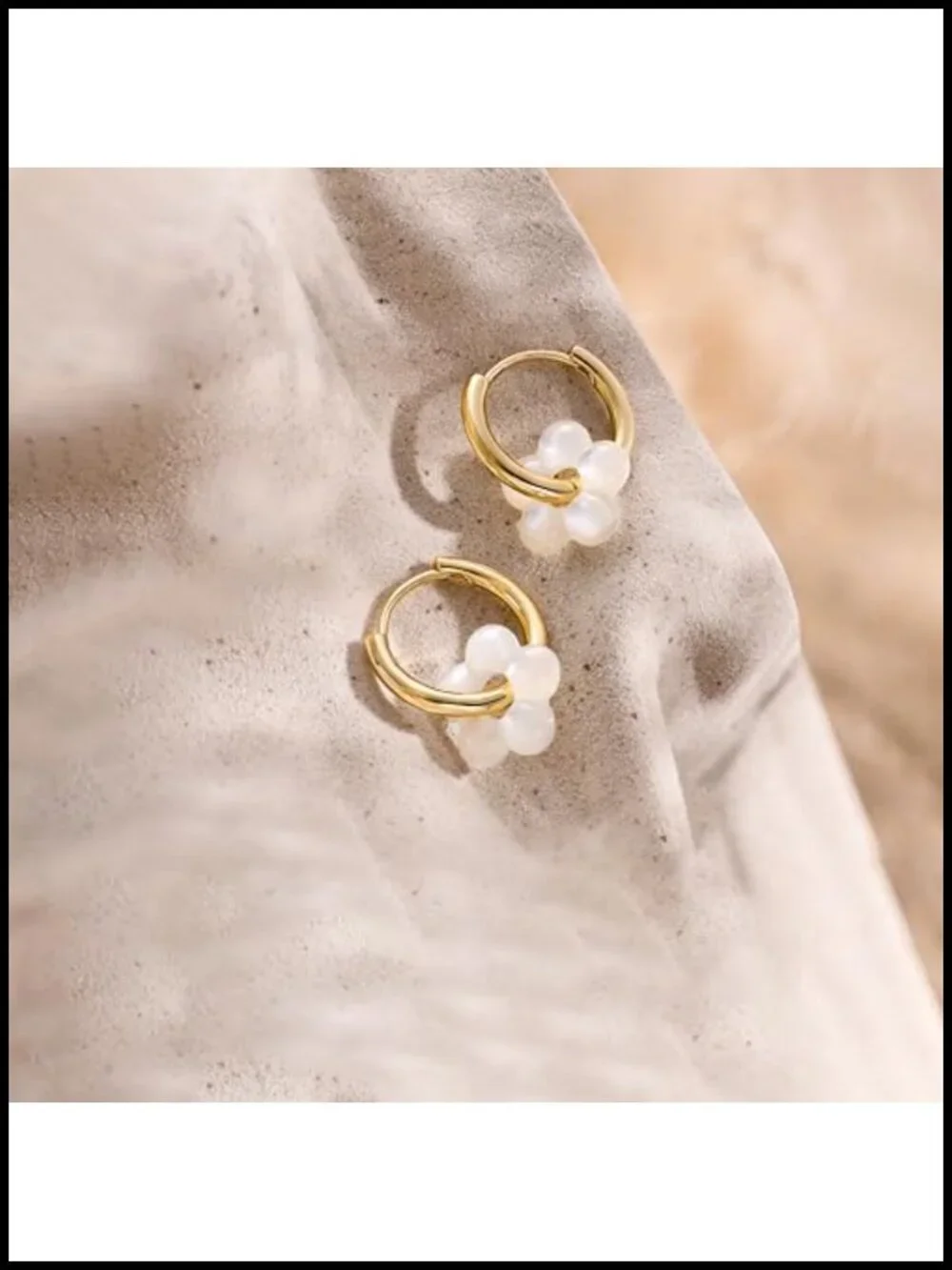 Pearl Drop Earrings for Women, 14K Gold Plated Dangle, Hypoallergenic, Gift